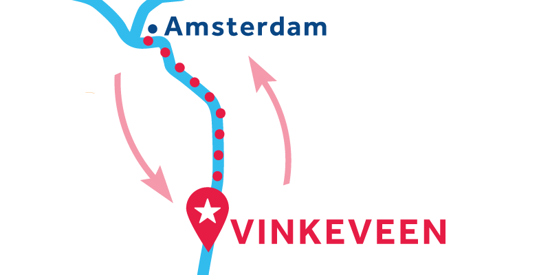 Vinkeveen RETURN via Amsterdam & Muiden