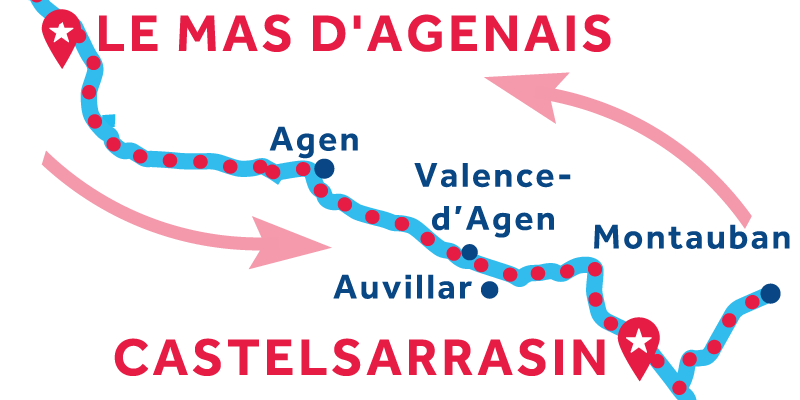 Le Mas-d'Agenais RETURN via Montauban