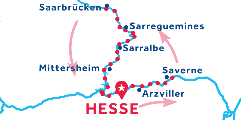 Hesse RETURN via Saverne & Saarbrücken