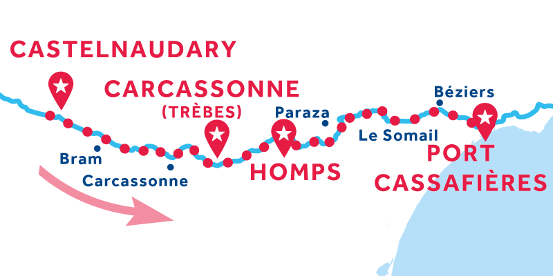 Castelnaudary naar Port Cassafières