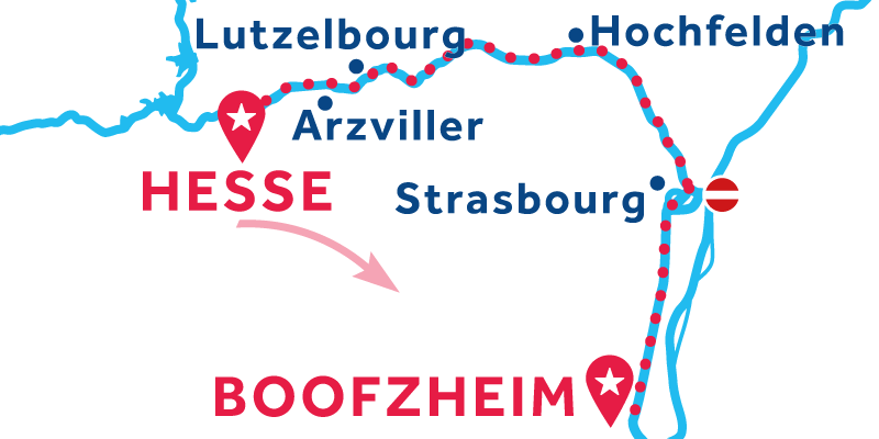 Hesse to Boofzheim via Strasbourg