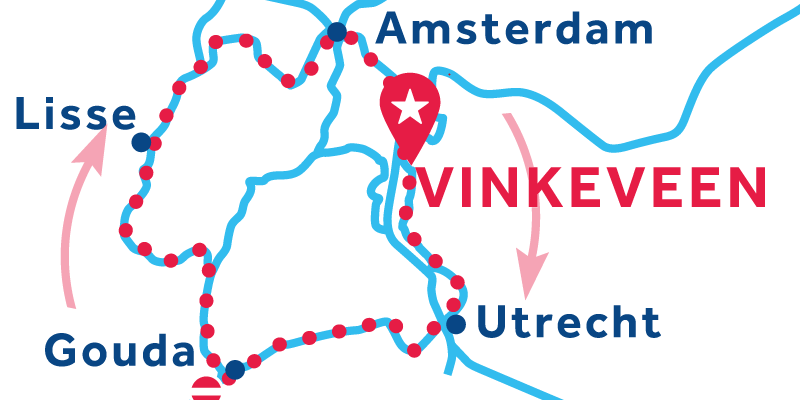 Vinkeveen RETURN via Utrecht, Lisse & Amsterdam