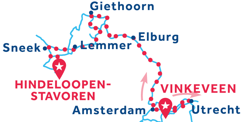 Vinkeveen via Hindeloopen via Amsterdam, Utrecht & Sneek