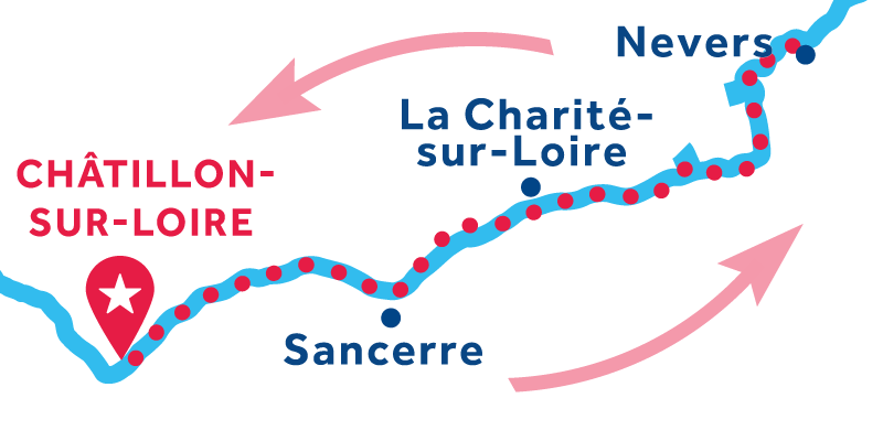 Châtillon-sur-Loire RETURN via Sancerre & Nevers