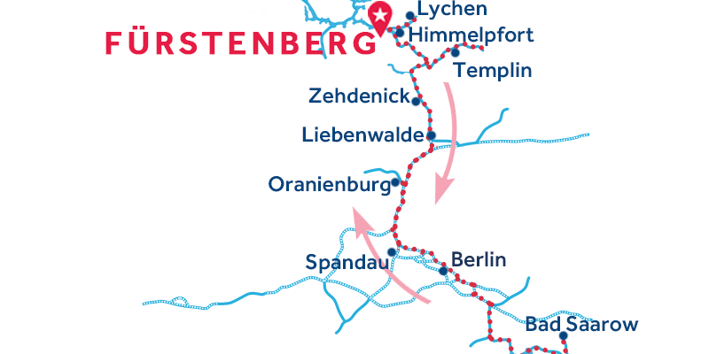 Furstenberg Return Via Berlin and Bad Saarow Map