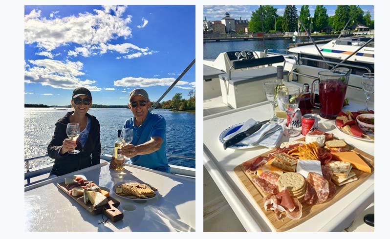 Charcuterie on the top deck