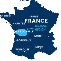 Karte zeigt, wo die Charente in Frankreich liegt